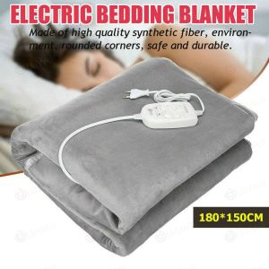 Electric Heating blanket ผ้าห่มไฟฟ้า ผ้าปูนอนไออุ่น ผ้าคลุมเตียงให้ความอบอุ่น ปรับได้ 3 ระดับ ขนาดใหญ่ 200X180 cm.ผ้าห่มทำความร้อนไฟฟ้า110/220Vแผ่นปูเตียงเด็กผู้ใหญ่ปรับได้3ระดับแผ่นให้ความอบอุ่นในการนอนหลับในฤดูหนาว