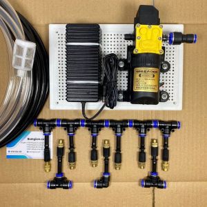 bộ phun sương tự động phun sương tưới cây cảnh có hẹn giờ tắt bật tự động trọn bộ 10 - 15 béc phun bằng đồng