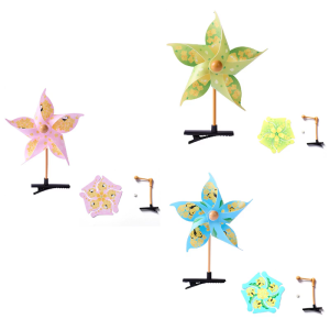 DIY Crafting Windmill Hair Clip Easy to Assemble Creative Hairpin Plastic Alloy Hairpieces Fashion Hair Accessories