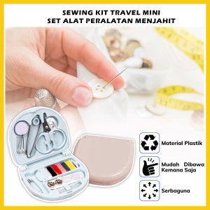Sewing Kit Travel Mini / Alat Peralatan Menjahit Benang Jarum Peniti Meteran Gunting Kecil Mini Pinset Baju Kain Kancing Jarum Pentul / Set Alat Perlengkapan Jahit Mini Travelling Multifungsi - GP Mall