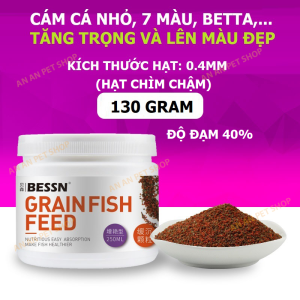 Cám Cá Nhỏ GrainFish BESSN | Cám Huấn Luyện Cá Bơi Theo Đàn | Neon Tetra Rainbow Betta 7 màu...