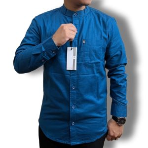 Kemko Dewasa ZILAND Kemeja Koko Pria Lengan Panjang Katun Polos Sigaret Premium Ada Jumbo