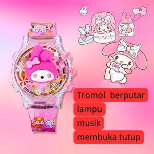 Jam Tangan Anak Karakter Sanrio Labubu Lengkap Spin Lampu dan Musik Untuk Anak Yang Penuh Imajinasi