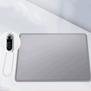 HATELI Cat Heating Pad Waterproof Pet Heating Pad for Cats Dog Indoor 8 Adjustable Temperature Cat Warming Bed Mat with Timer Indoor Heated Bed with Chew Resistant Cord Power-Off Protection