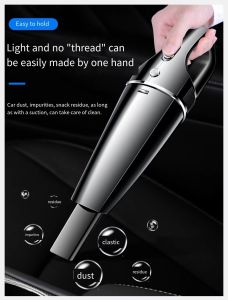 Compact Handheld Cordless Car Vacuum Cleaner with HEPA Filtration and Lightweight Design