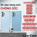 Ốp lưng Samsung A53, A33, A73 5G chống sốc silicon dẻo trong Cowcase | Vỏ điện thoại SS galaxy bảo vệ camera dẻo trong. 
