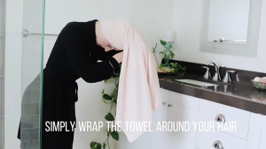 Microfiber Hair Towels Quick Drying Turban Wrap for Wet Hair Absorbent Head Towel with Button for Women