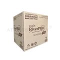 RiverPro กระดาษเช็ดมือสีธรรมชาติ  รุ่น วี-โฟลด์ 2 ชั้น 300 แผ่น, จำนวน 24 ห่อ/1 ลัง ไร้สารฟอกขาว 100%. 