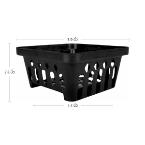 กระถางต้นไม้ กระถางกล้วยไม้ 4 เหลี่ยม เบอร์ 6 นิ้ว 50 ใบ ชิ้น ยกมัด