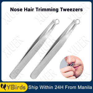 Hand-Made Nose Hair Trimmer for Men - Nasal Clippers Nose Hair Clippers 304 Surgical-Grade Stainless Steel Eyebrow Trimmer Third-Generation Craftmanship (Silver)