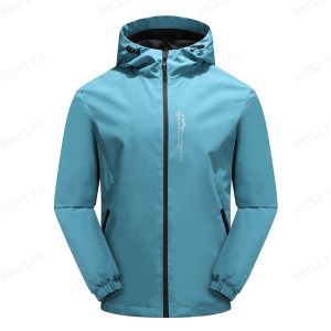 Fatai Mens lightweight windproof hooded jacket for outdoor sports and leisure