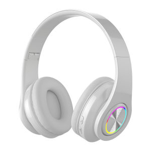 LS Bluetooth Headset B39 Luminous UV Wireless Headset 3.5mm Headband Call Folding Card Headset Bluetooth Headset Long Battery Life All Mobile Phones and Computers Universal Sports Headset Running Fitness