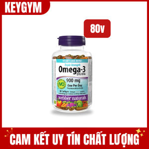 Dầu Cá Webber Natruals Omega3 Coq10 900mg 80 Viên - có tác dụng có lợi đối với mức cholesterol và duy trì sức khỏe tim mạch. Lượng axit béo omega-3 cũng giúp cải thiện sự hấp thụ CoQ10.
