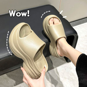 26 New Summer Thick-Soled Flip-Flops For Women 8CM High Heel Thick-Soled Sandals Beach Shoes