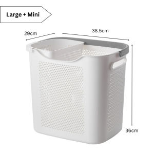Ready Stock Portable Laundry Basket with Handle Dirty Clothes Storage Big Laundry Basket Aesthetic Waterproof Space Saving Large Capacity Washing Machine Household Toy Yoga Mat Organizer Sport Equipment Bakul Cuci Baju Letak Baju Kotor