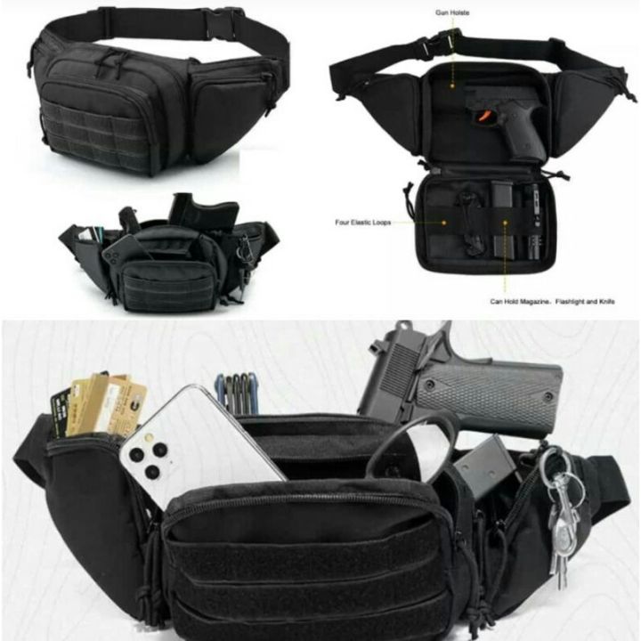 Tactical Waist Tali Waist Bag Tas Pinggang Tactical Multifungsi
