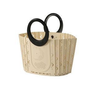 LIANG พร้อมที่จับ ตะกร้าซักผ้าพับได้ ความจุขนาดใหญ่ ประหยัดพื้นที่ ตะกร้าผ้าพับได้ แบบพับได้ ช่องเปิดกว้างขึ้น ตัวจัดระเบียบตู้เสื้อผ้าพลาสติก ครัวเรือน