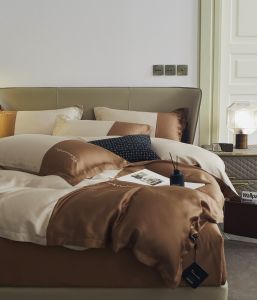 Siêu phẩm bộ chăn ga cao cấp 100%Tencel 120s "Freemonde" phối màu sang trọng độc đáo trendy 2022 chăn có thêm đường viền chất liệu siêu mềm mát mịn