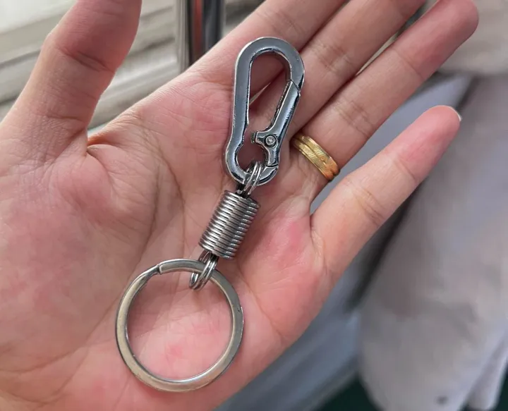 Key%20Holder%20Key%20chain%20Stainless%20Steel%20Gourd%20Buckle%20Carabiner%20Keychain%20Anti-Lost%20Retractable%20Buckle%20-%20Image%203