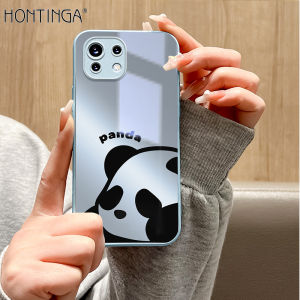 Hontinga Tempered Glass Casing Cases For Xiaomi 15T Pro 17 Pro Max 5G Mi 11 Lite 5G NE 12 12X Poco C71 M3 Pro 5G Redmi A5 Note 10 5G Case Lovely Giant Panda Phone Case  Back Cover Casing Hard Case