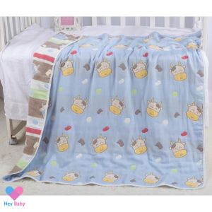 1 pcs ผ้าห่มเด็ก ผ้าฝ้ายญี่ปุ่นทอ 6 ชั้น เนื้อผ้านุ่ม ผ้าห่มเด็กเล็ก ผ้าห่มเด็กอ่อน ที่นอนเด็กอ่อน ผ้าห่อตัวเด็ก baby newborn BN120