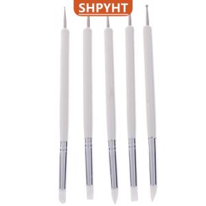 [COD] SHPYHT SPORTS 5pcs Set soft pottery clay tool silicone+stainlestwo head sculpting art tool