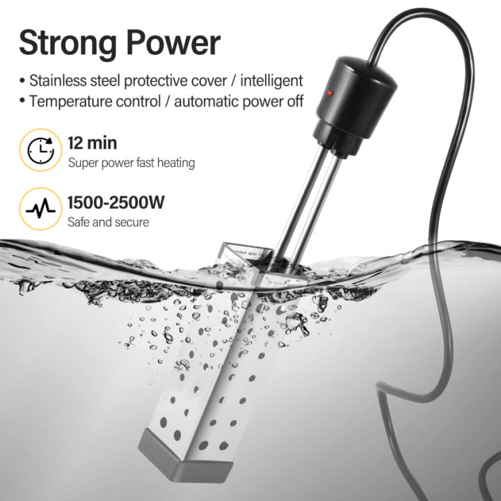 Electric Immersion Water Heater Bucket Water Heater Submersible Pool