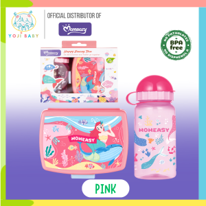 Momeasy Lunchbox & 330ml Spout Drinking Bottle Tumbler 1+ Year Old Home School Outdoor Lunchbox Set