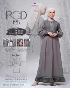 Gamis Rauna RGD 128 / Baju Muslimah Terbaru By Raunapride
