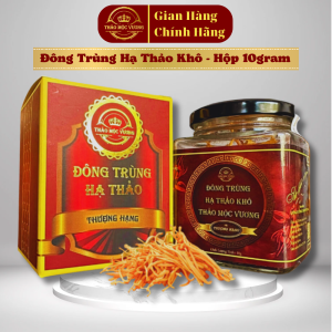 Đông Trùng Hạ Thảo Khô Sấy Thăng Hoa Thảo Mộc Vương Hộp 25gr ( Tặng kèm túi xách hộp đựng đi biếu tặng )
