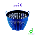 เข่งพลาสติก ขนาดเล็ก เบอร์6 (กว้าง36ซม-สูง30ซม) เข่งปลูกต้นไม้ เข่งผลไม้ เข่งกลม ตะกร้ากลม ตะกร้าพลาสติก เข่งเล็ก. 