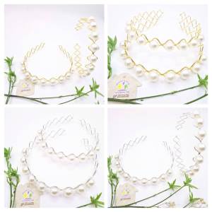 Băng đô nữ cute phụ kiện nữ Hàn Quốc bờm tóc cho bé gái cài tóc ngọc trai lớn dợn sóng sang chảnh - thương hiệu Vợ Chồng Tôi