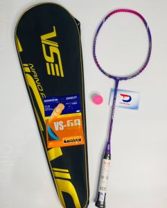 [CHÍNH HÃNG] Vợt Cầu Lông VS Nano Power Khung Cacbon Tặng( Công Căng Vợt + Bao Đựng Vợt + Quấn Cán )