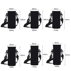 420ml-1500ml Travel Water Bottle Carrier Bag Camping Cup Bag Tumbler Holder Bag Pouch Water Portable