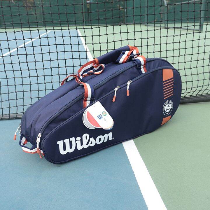 Roger federer tennis bag wins Wilson 6/9/12 pens double shoulder bag ...