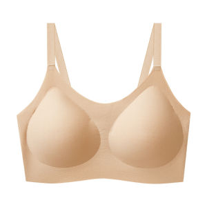 【หน้าอกใหญ่ดูเล็กลง】 เสื้อชั้นในไร้ตะเข็บทรงคัพคัพแบบรัดรูปสำหรับผู้หญิง