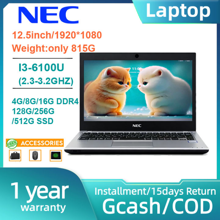 NEC VK23LB Lightweight Laptop, Intel Core i3-6100U (2.3GHz), 12.5