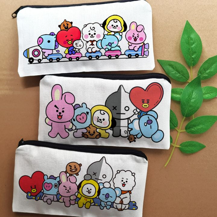 Bt21 Cartoon Korean Kpop Cute Purse Long Wallet Phone Case