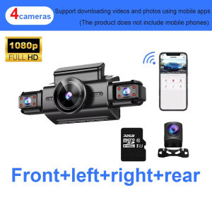 EKLEVA 1080P 4CH Hidden Dash Cam with APP Night Vision Motion Detection 24/7 Parking Monitor G-Sensor Loop Recording WDR Blackbox Car DVR