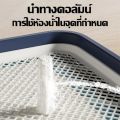ห้องน้ำสุนัข ถาดรองฉี่หมา มีตะแกรงรองถาด แผ่นรองฉี่ พร้อมเสาสามารถถอดออกได้ 65*50*6.5cm น้องหมาพันธุ์ใหญ่ใช้ได้. 