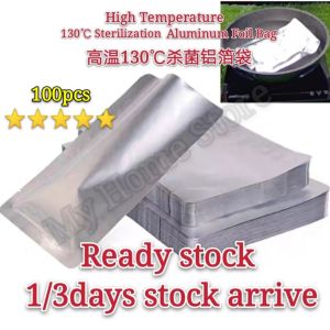 100pc 22cm*32cm‼️ Ready stock‼️ High Temperature 130℃ RESTORT POUCH Sterilization Aluminum Foil Bag高温130℃杀菌铝箔袋