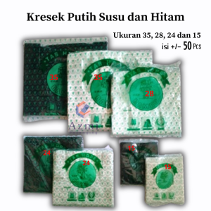 Kantong Kresek Bambu Hijau Warna Hitam dan Putih Ukuran 35 28 24 15 Kresek Hajatan Kotak Nasi Snack