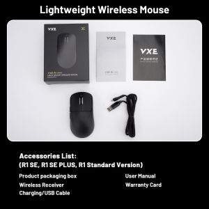 ✅【SG】VXE Dragonfly R1 Series Wireless Gaming Mouse 2.4G Bluetooth Wired Lightweight PAW3395/PAW3395SE Sensor Nordic/BEKEN Chip 1K/4K Polling Rate Low Latency USB-C Rechargeable Mouse for PC Laptop Mac FPS Esports Claw Palm Grip