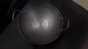 Stainless Steel Honeycomb Wok Kuali Sarang Lebah Non Stick Pan Anti Lekat Frying Wok Kitchen Cookware