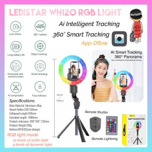 Ledistar Wh12 Smart Tracking Lightning Face Tracking Object Tracking Ai Intelligent For Live Streaming Video Recording Selfie