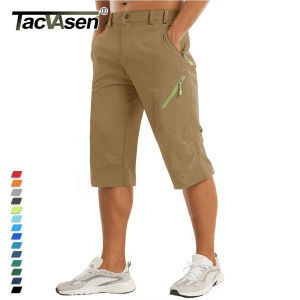 TACVASEN Chiều dài dưới đầu gối Quần đùi chống thấm nước mùa hè cho nam giới Sấy nhanh 3 / 4 Quần Capri Đi bộ đường dài Đi bộ thể thao ngoài trời Quần short nylon 2026