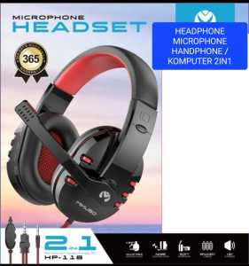 J460 ORIGINAL HEADPHONE MICROPHONE HANDPHONE KOMPUTER 2IN1HEADSET MEETING ONLINE VIDEO CALL GAMAERSS