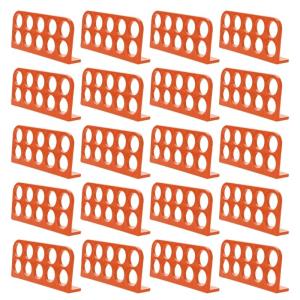 20Pcs Cable Management 10 Hole Wire Channel Screw Fixed Rack for Industrial Office Wire Bracket Holder