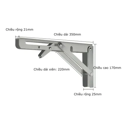 BẢN LỀ GẬP THÔNG MINH ĐÀI LOAN CHỊU LỰC 80KG - LOẠI CAO CẤP INOX BẢN DÀY CHẮC CINDY5767 YG