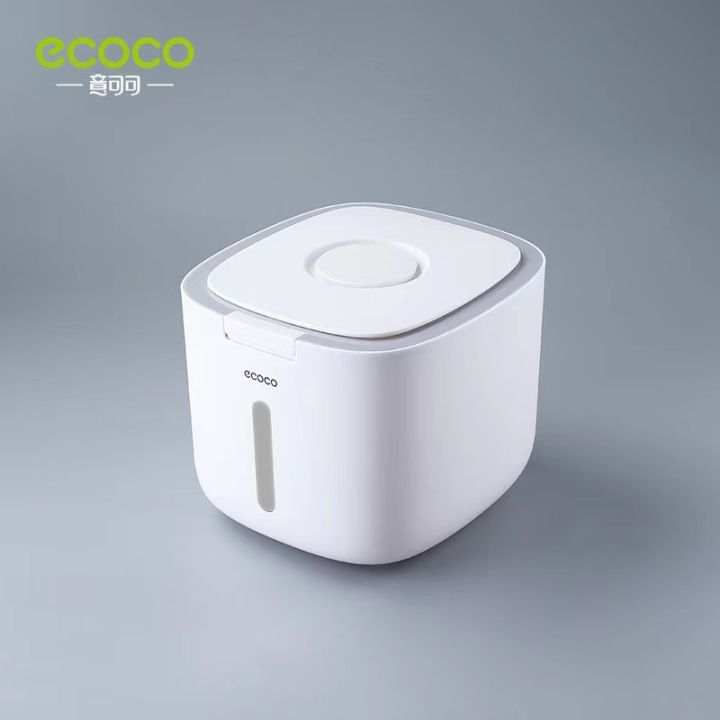 ECOCO Rice Storage Box ถังข้าวสาร ถังเก็บเม็ดข้าวสาร หมุนเพื่อตวงข้าว ...